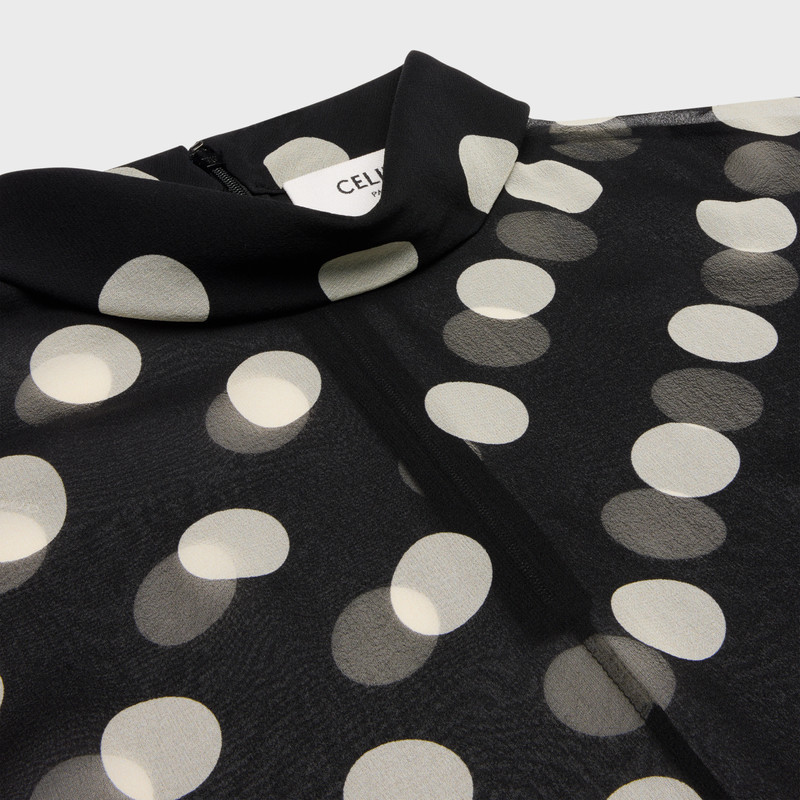 blouse with overturned collar in silk georgette 3