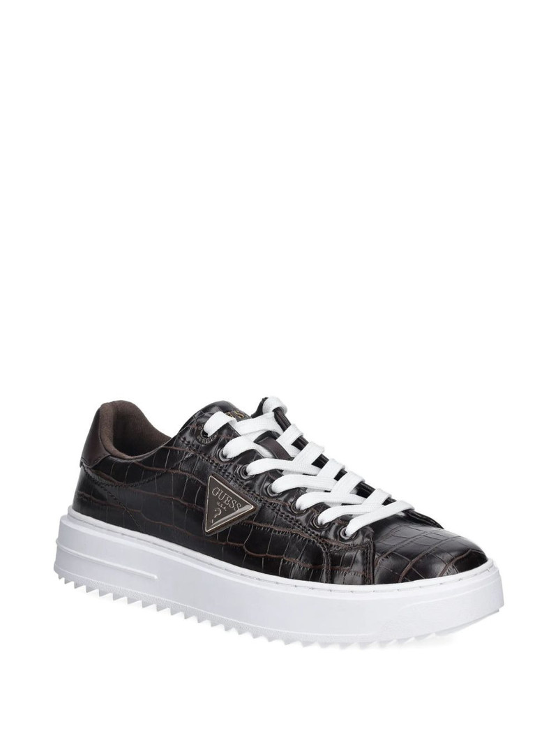 GUESS USA crocodile-embossing logo sneakers outlook
