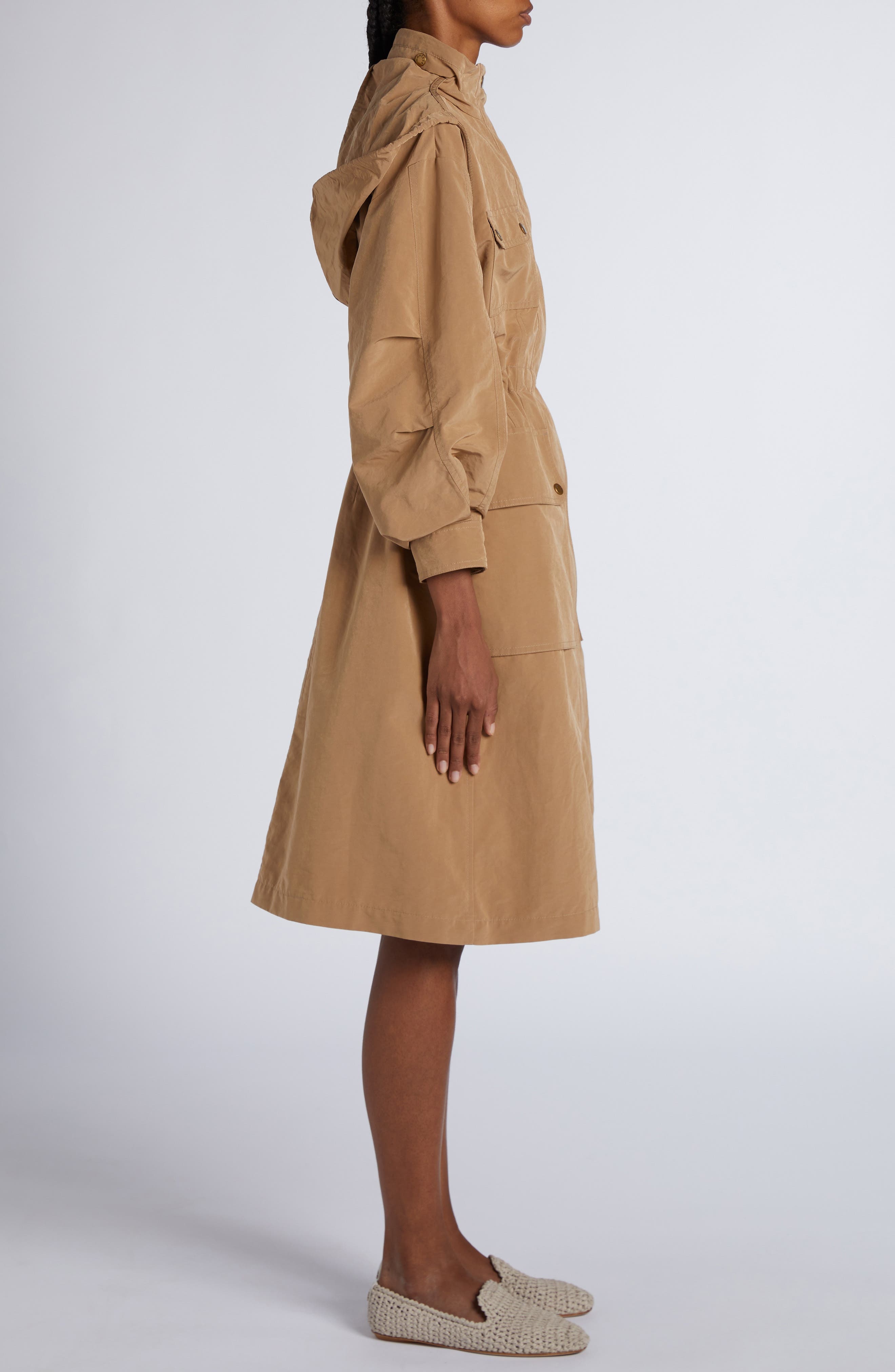 Moncler Nantes Gabardine Parka in Beige at Nordstrom - 4