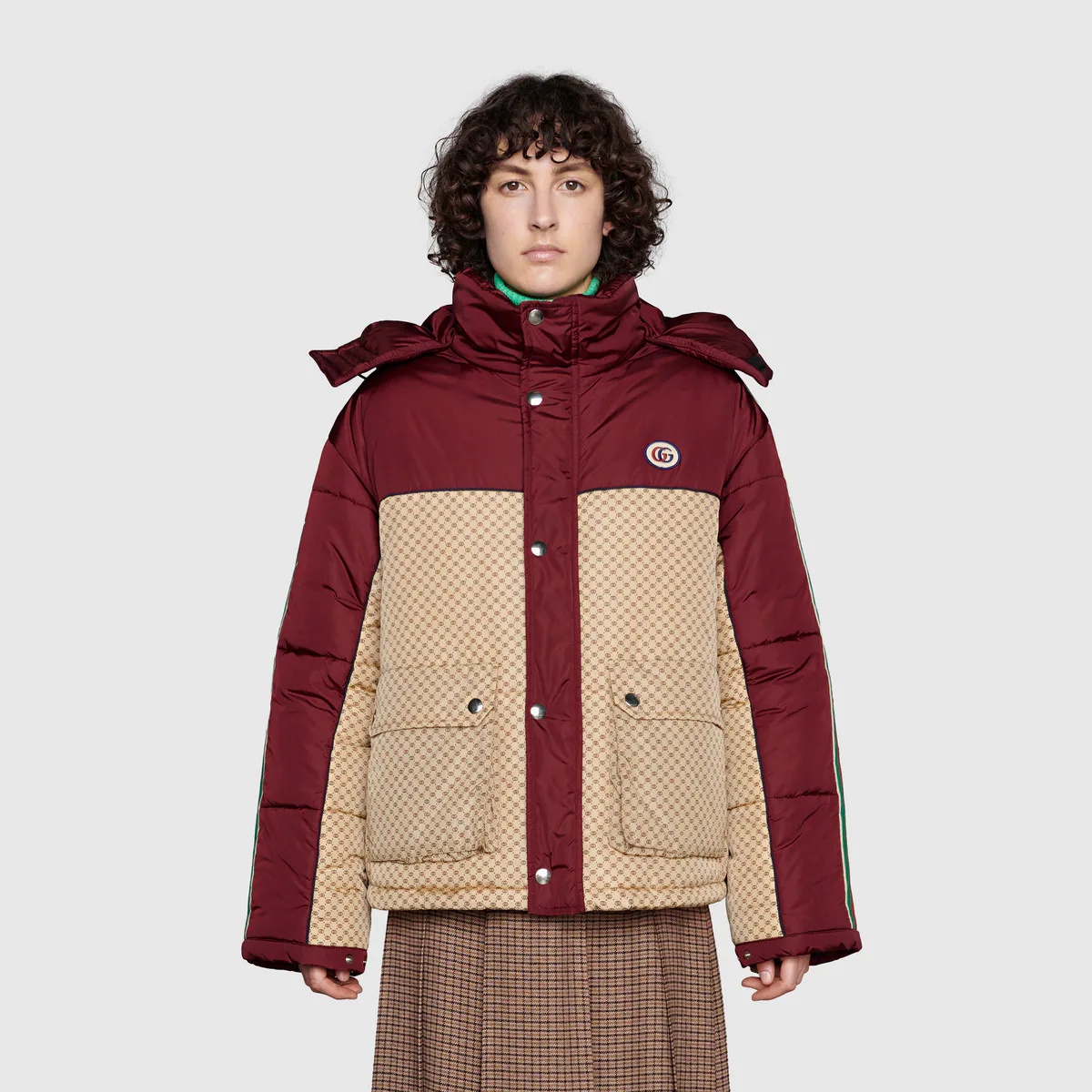 GG parachute nylon padded jacket - 3