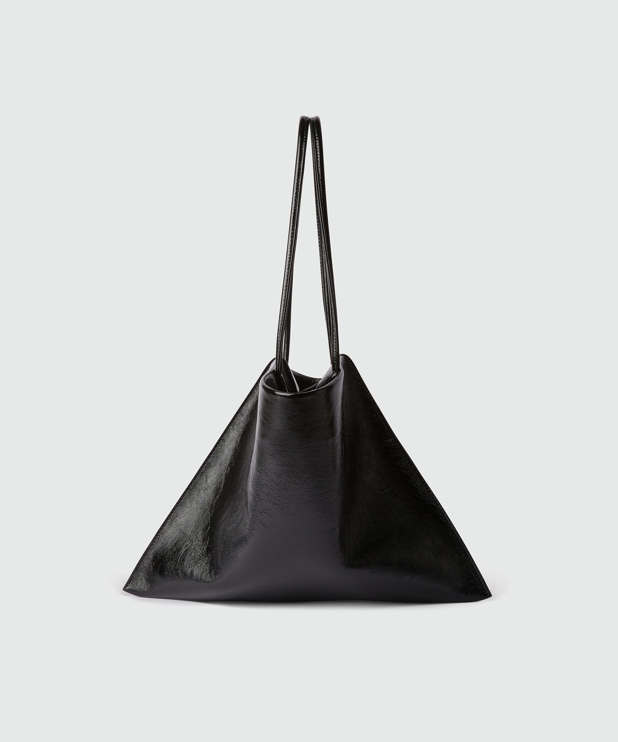 Black leather asymmetrical bag - 2