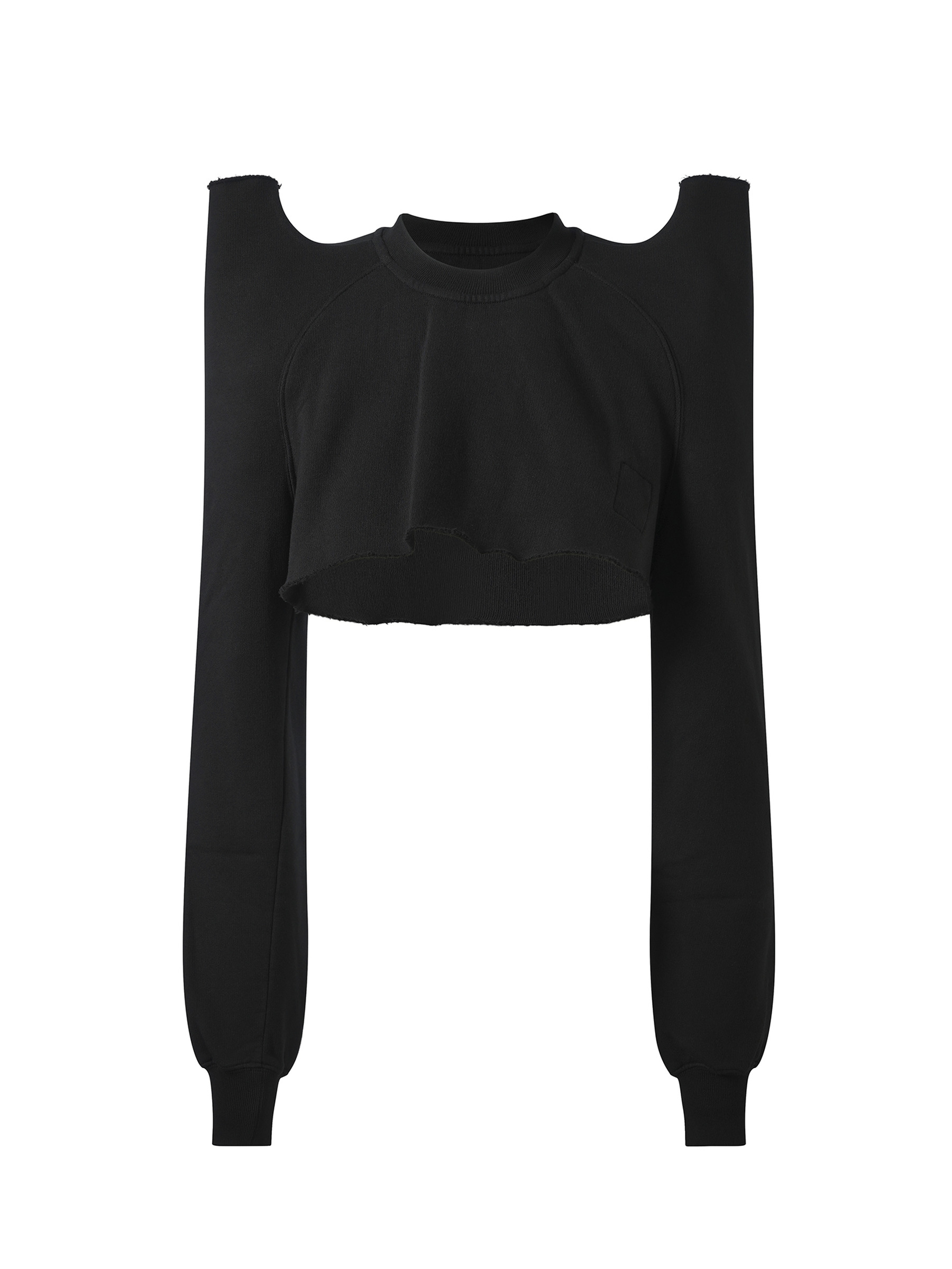 Cropped Tec Sweater in Black - 2