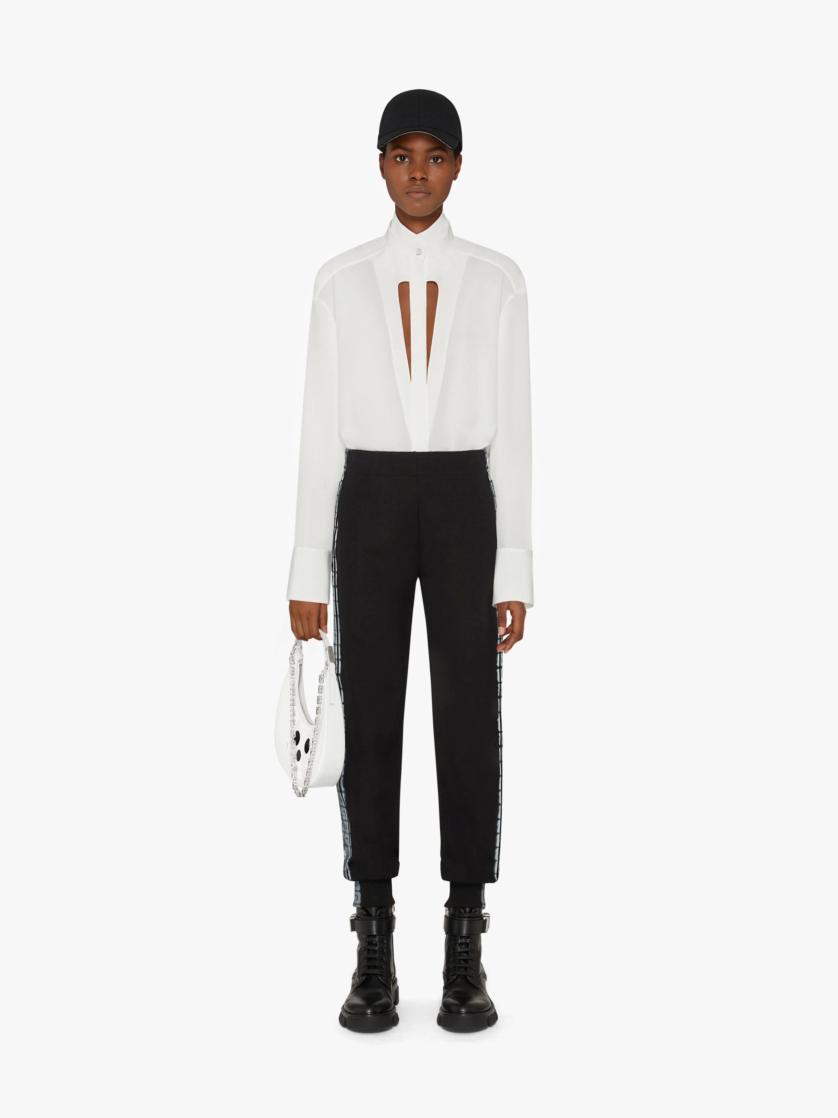 GIVENCHY SLIM FIT JOGGER PANTS WITH TAG EFFECT 4G WEBBING - 2