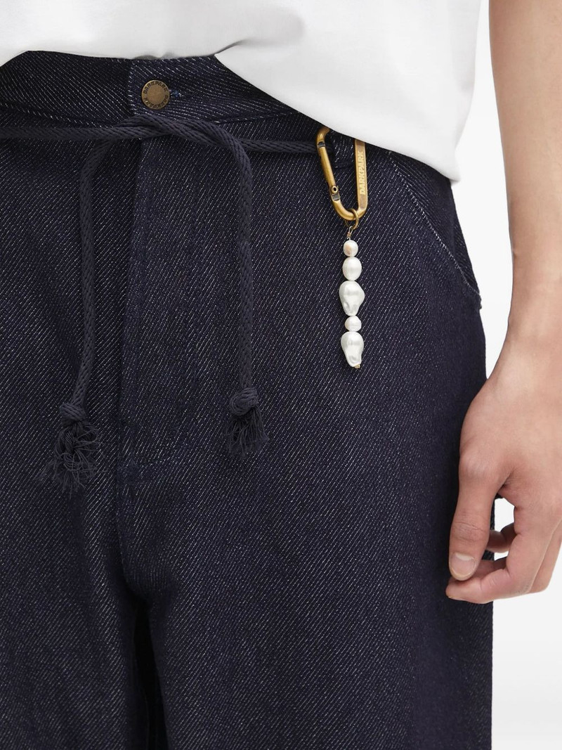 drawstring pearl-embellished jeans 5