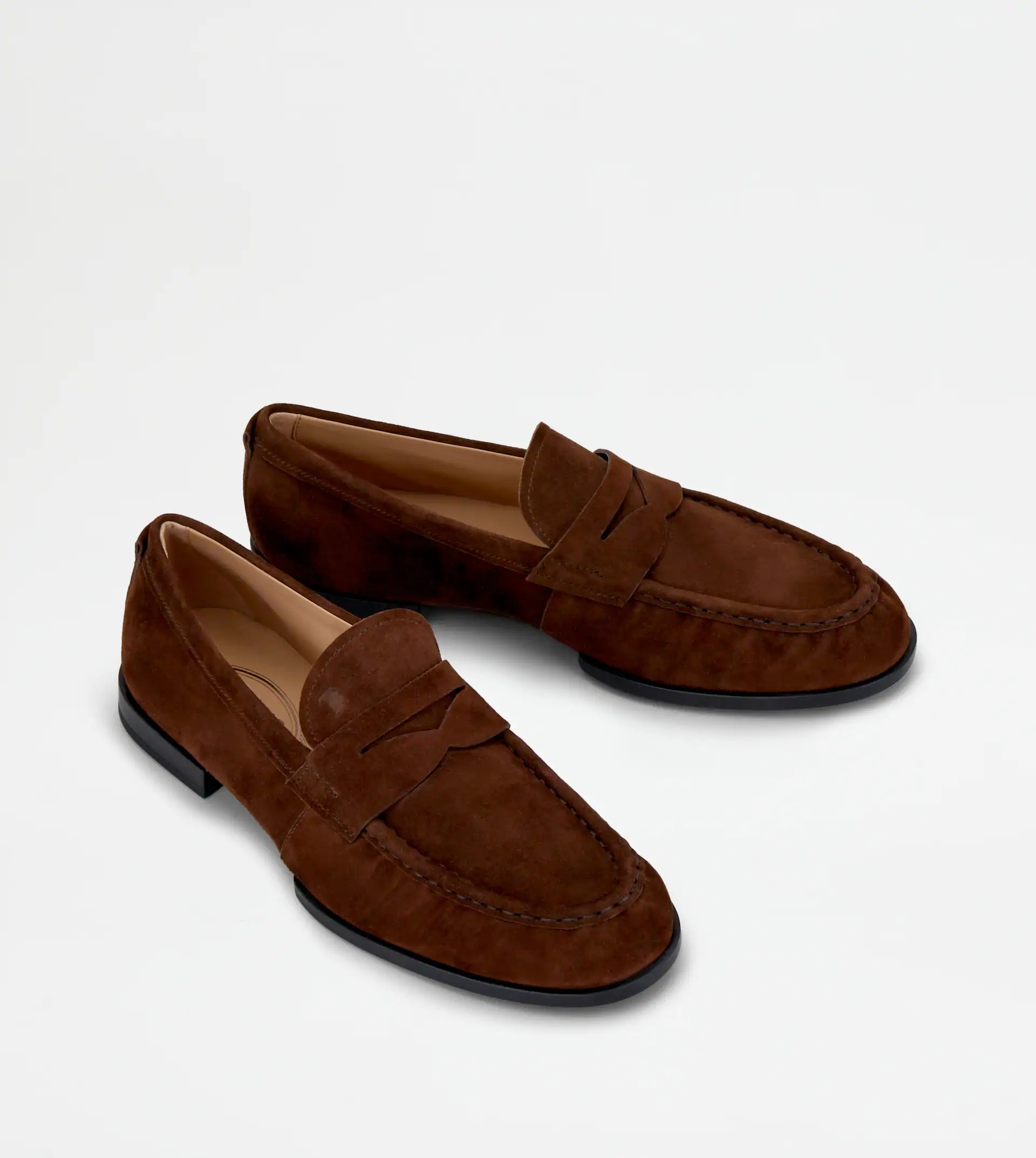LOAFERS IN SUEDE - BROWN - 4
