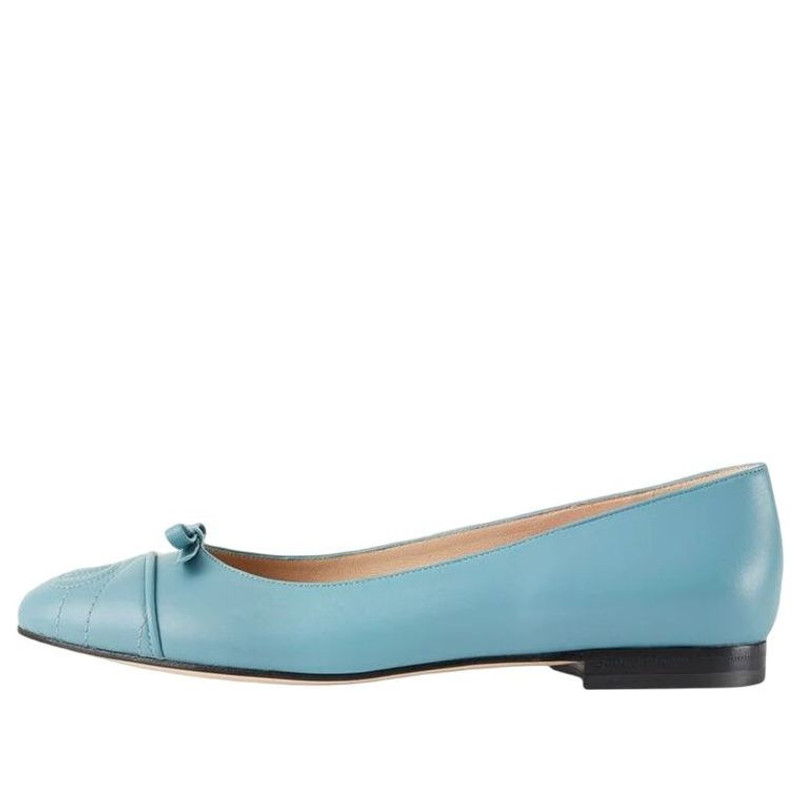 (WMNS) Gucci Ballet Flat With Double G Leather 'Sweet Blue' 680878-BKO60-4514 - 1
