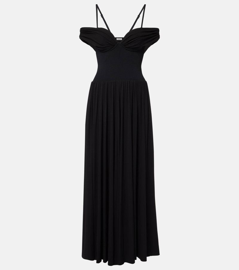 Amarantha off-shoulder draped jersey maxi dress - 1