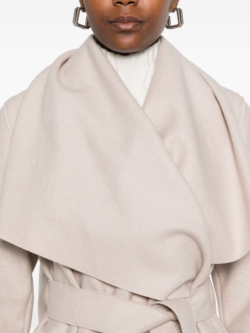 wool belted coat - 5