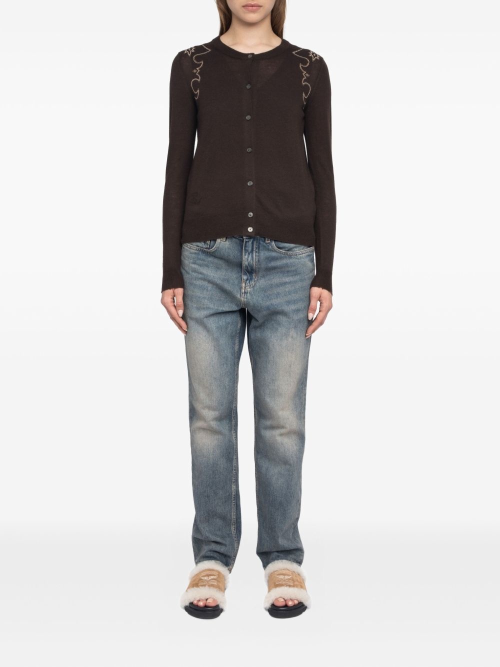 embellished cashmere cardigan - 2