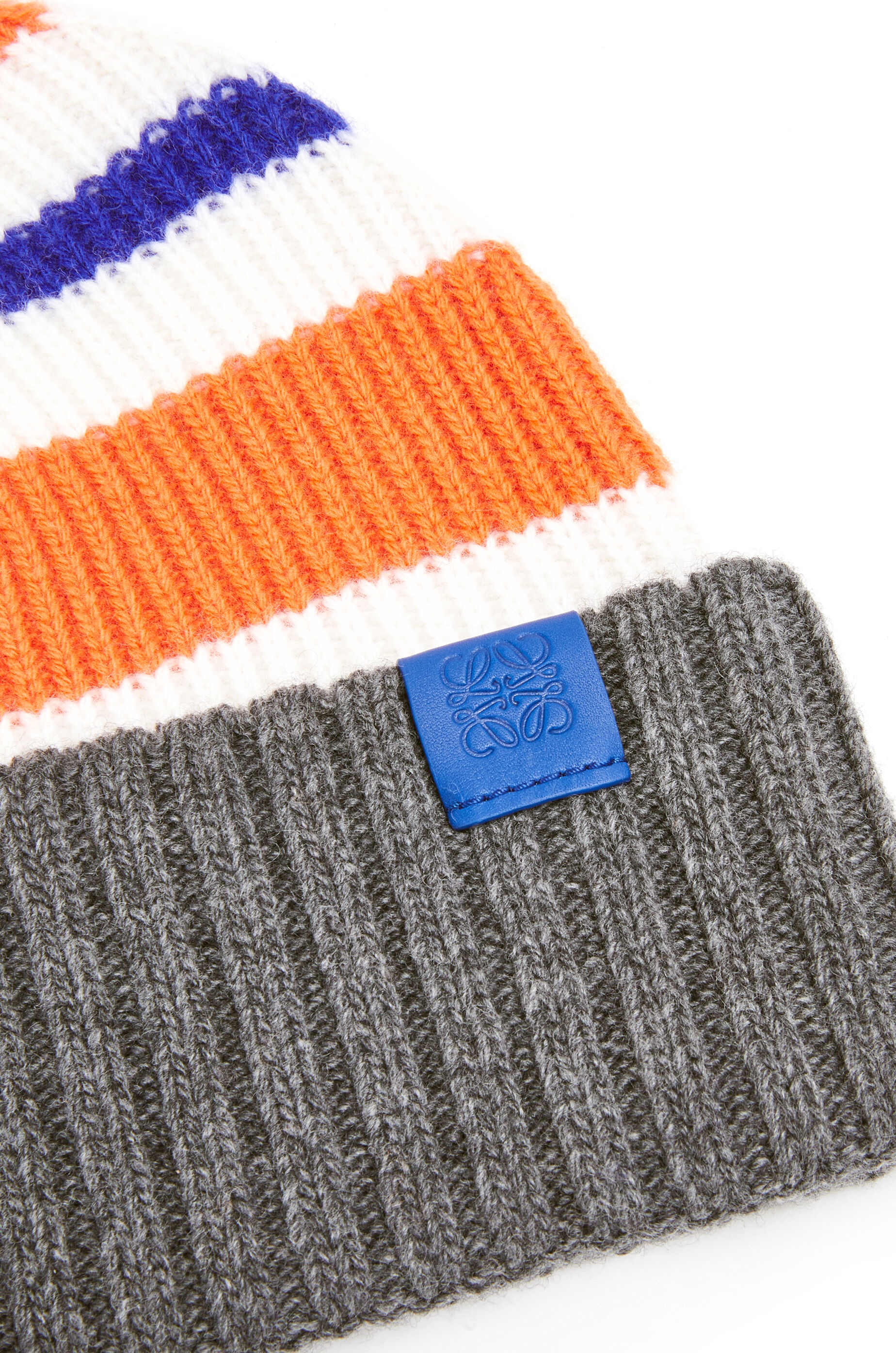 Stripe beanie hat in wool - 6