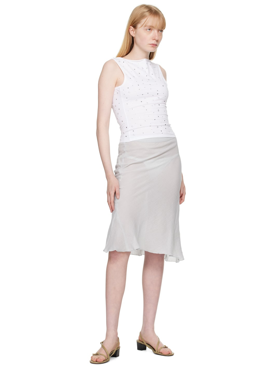 Gray Cala Midi Skirt - 4