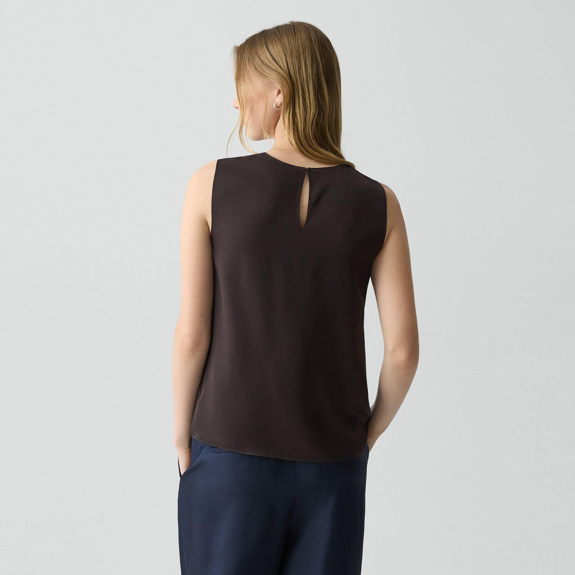 Shell Top in Silk Georgette - 4
