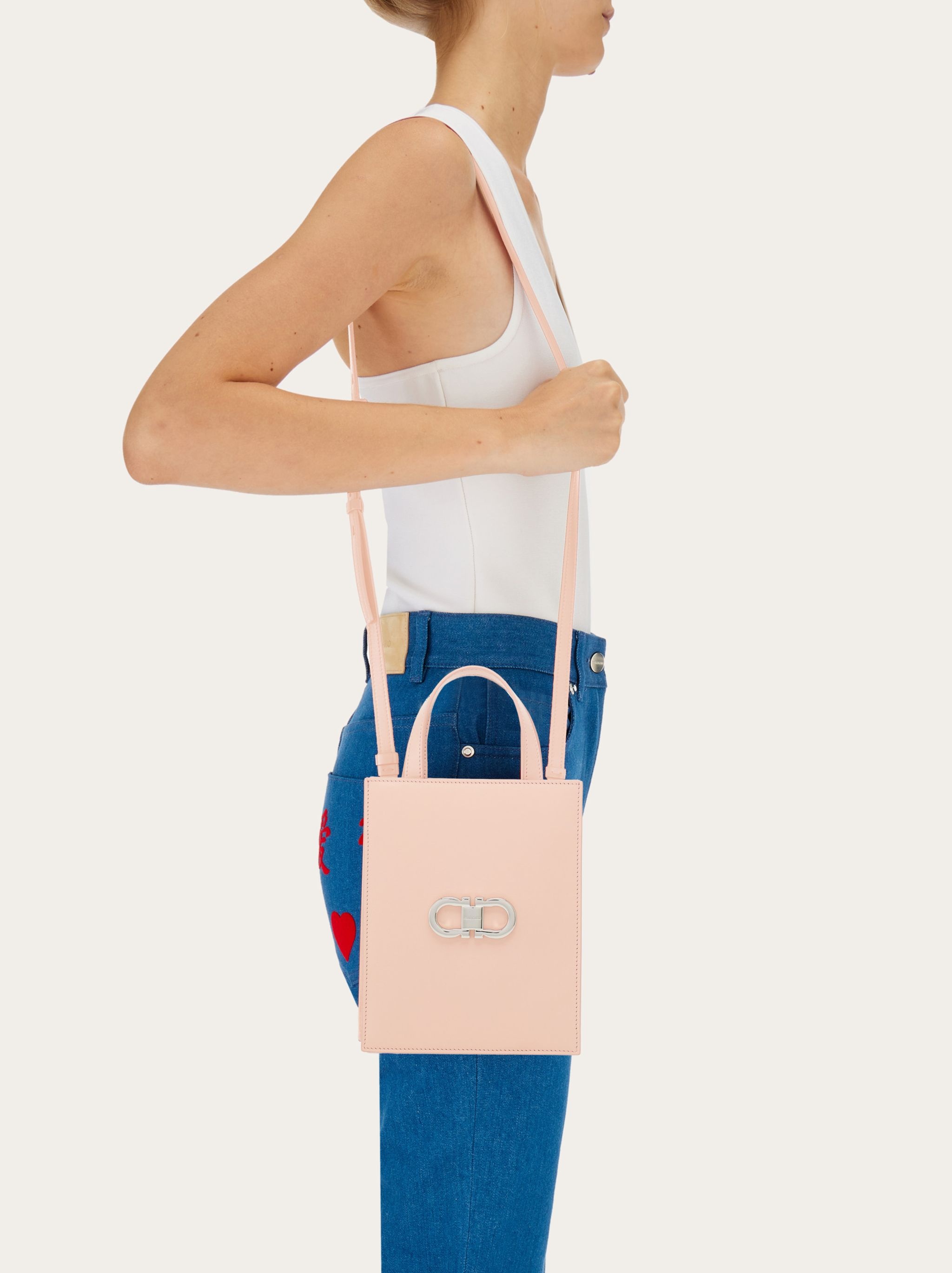 Double Gancini mini tote bag - 3