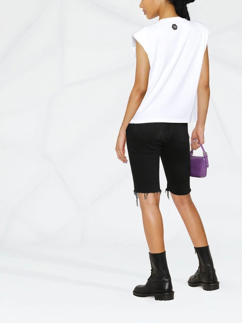 embellished logo-print T-shirt - 4