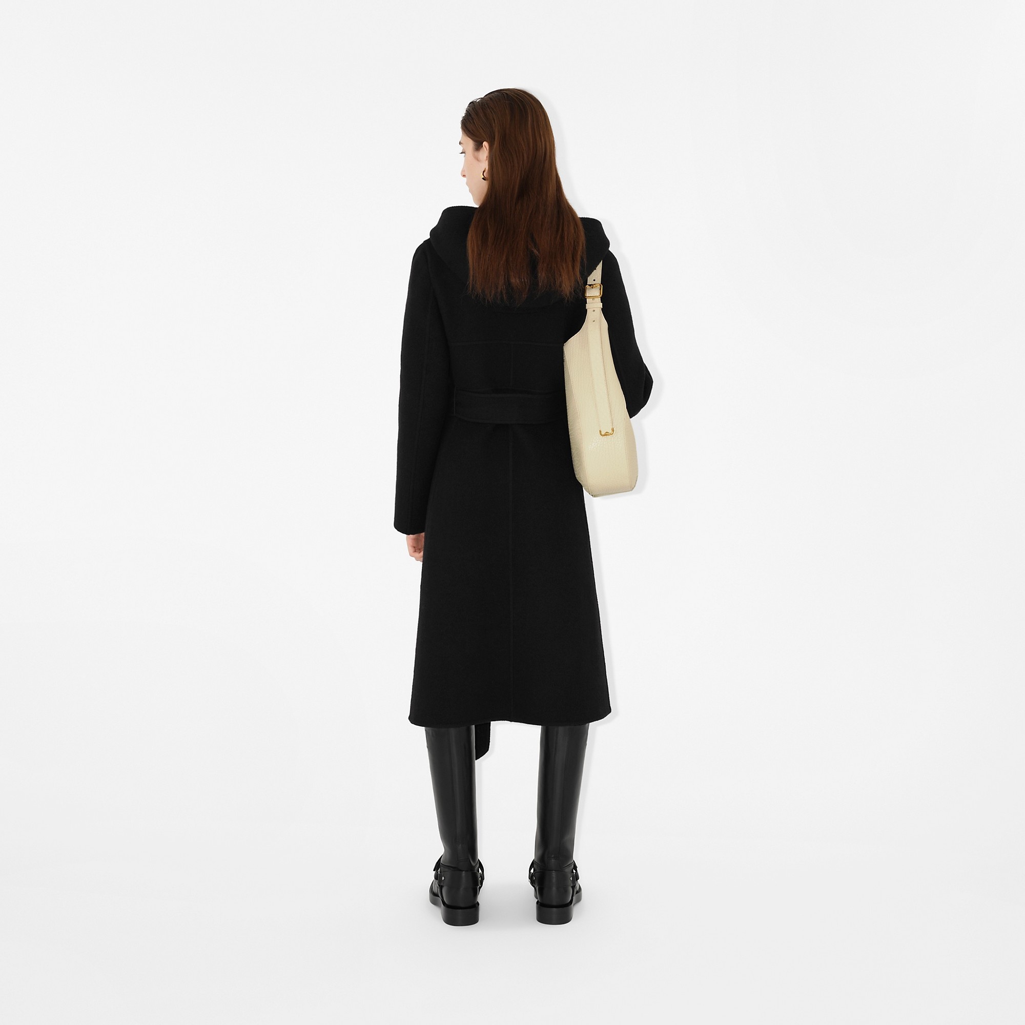 Wool Cashmere Hooded Coat - 4