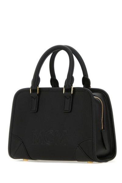 MCM Black leather Aren Boston Mini handbag outlook