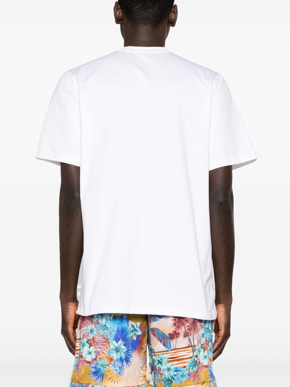 monogram-embroidered cotton T-shirt - 4