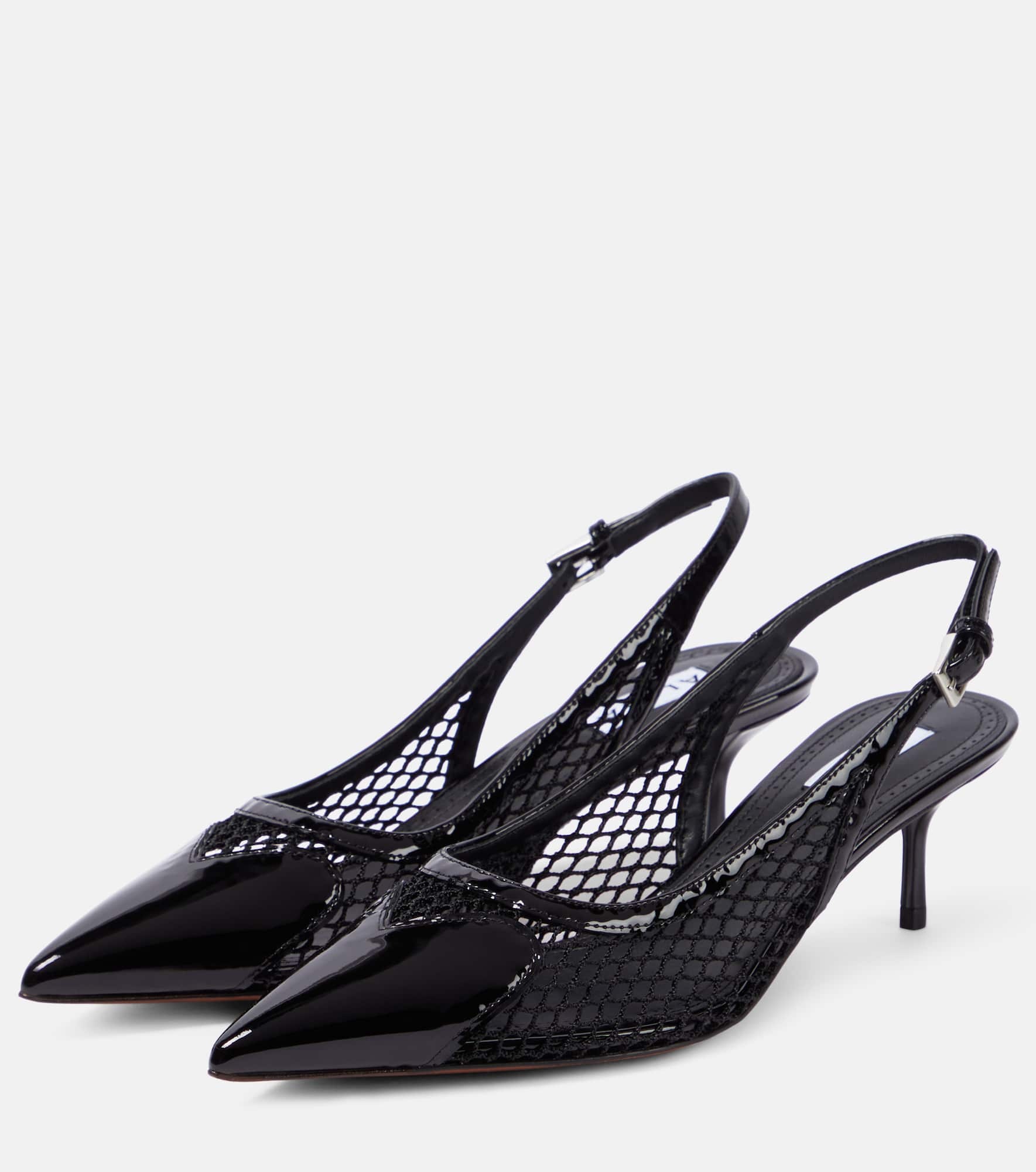 Patent leather slingback pumps - 5