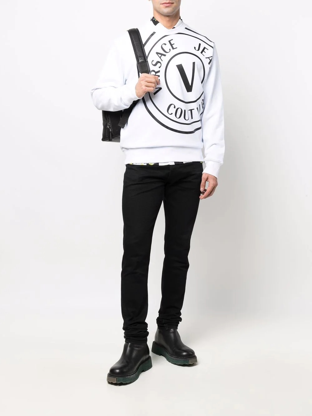 logo-print crew-neck sweatshirt - 2