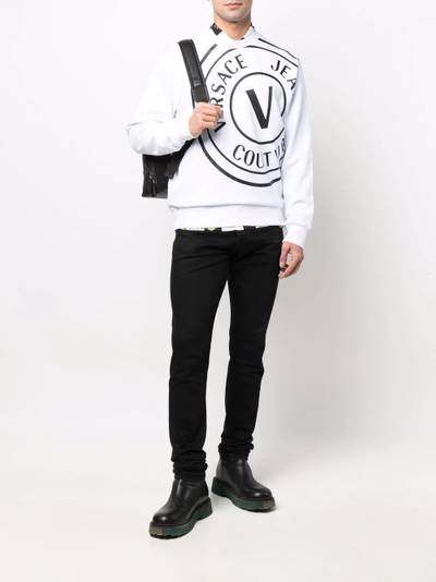 VERSACE JEANS COUTURE logo-print crew-neck sweatshirt outlook