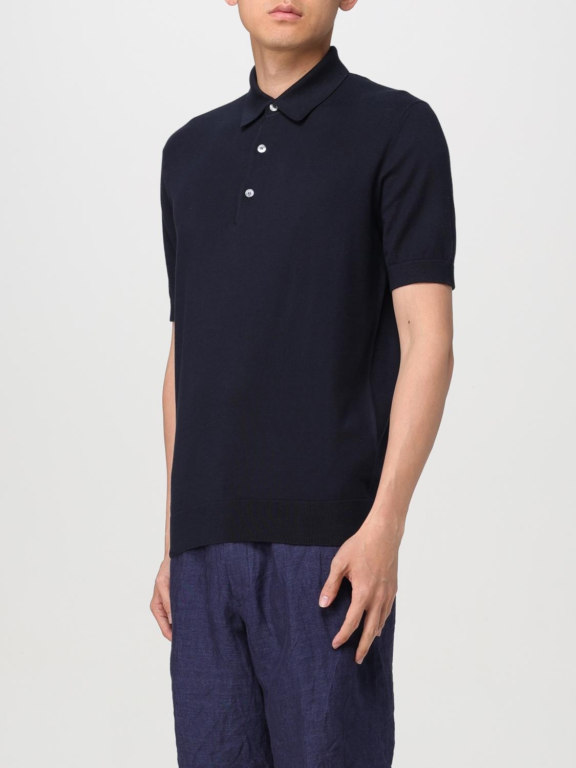 Zegna Polo Shirt Men Blue - 4
