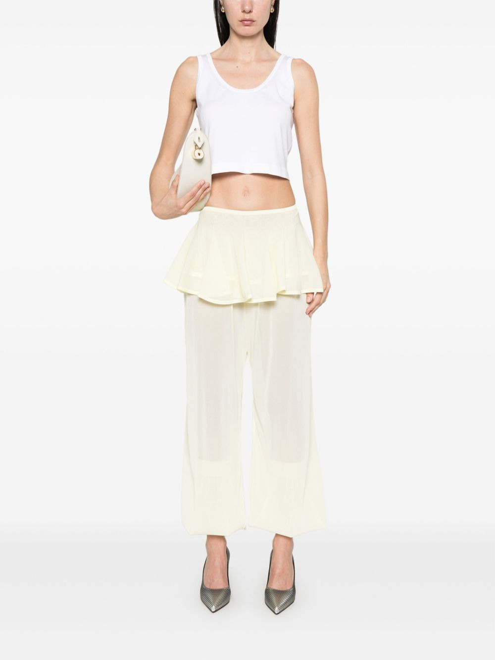 peplum-waist crinoline trousers - 2
