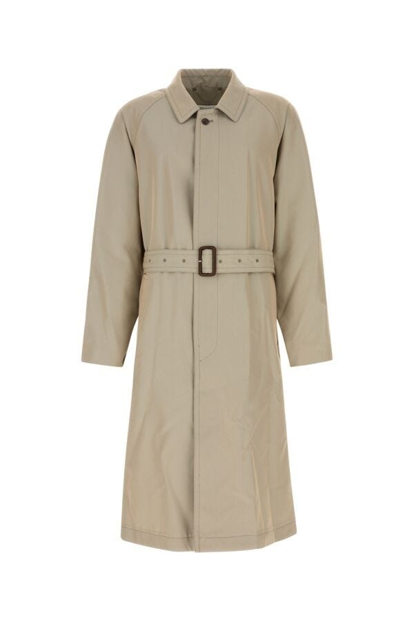 トレンチコート MAISON MARGIELA CHARCOAL COTTON BLEND TRENCH COAT Maison Margiela Maison Margiela Men Charcoal Cotton Blend