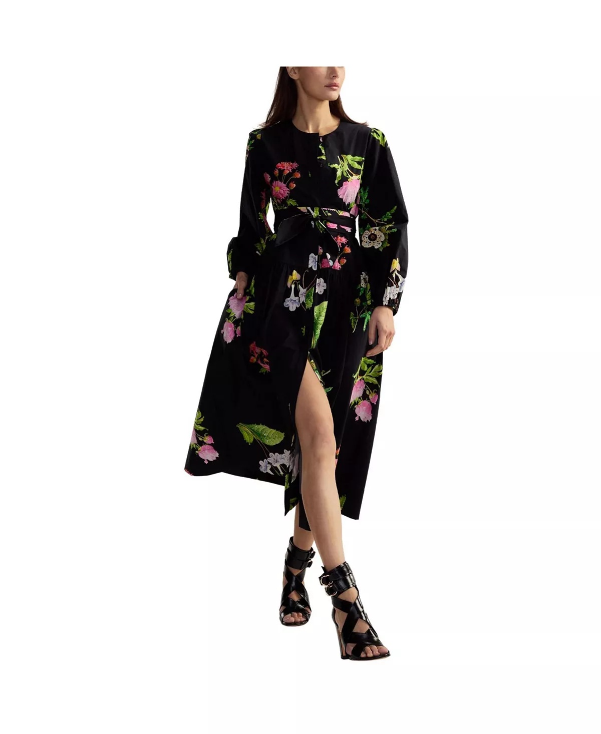 Cotton Sateen Shirt Dress - 1
