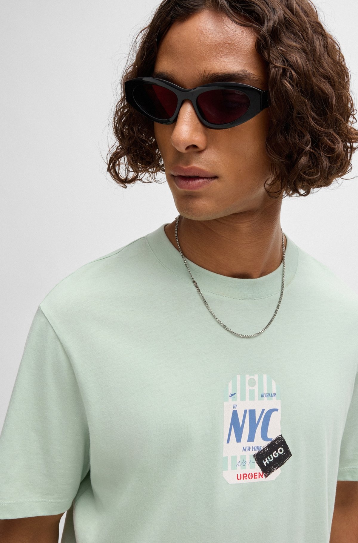 COTTON-JERSEY T-SHIRT WITH TRAVEL-TAG ARTWORK - 3