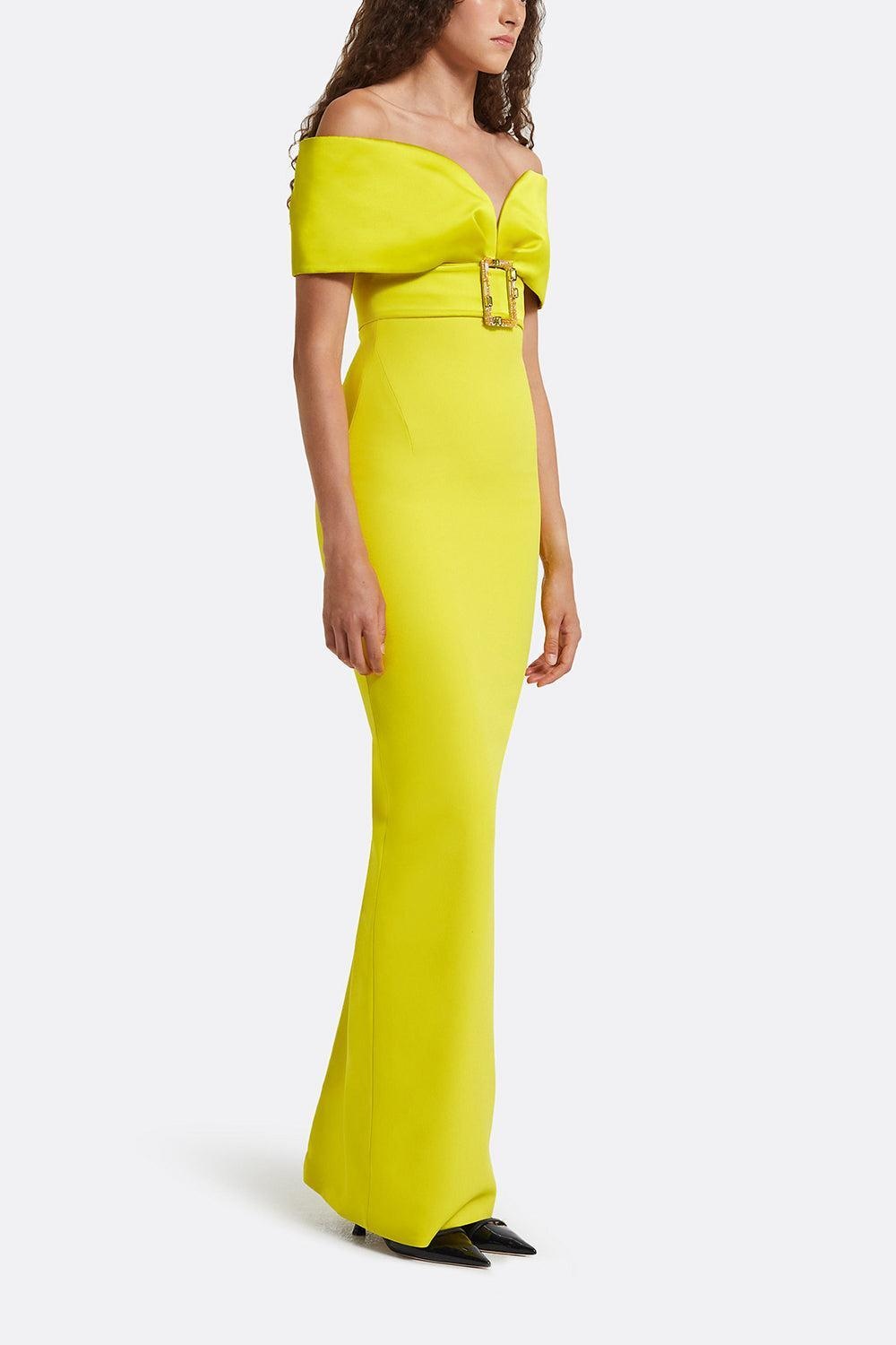 Abike Gown - Chartreuse - 3