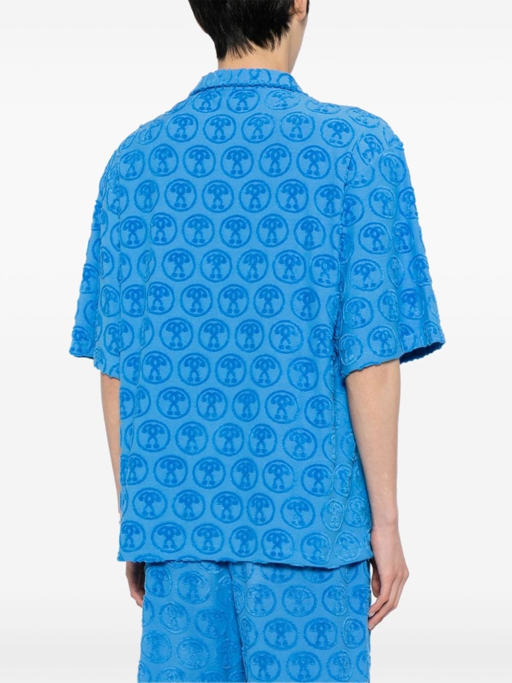 logo-embroidered cotton-blend shirt - 4