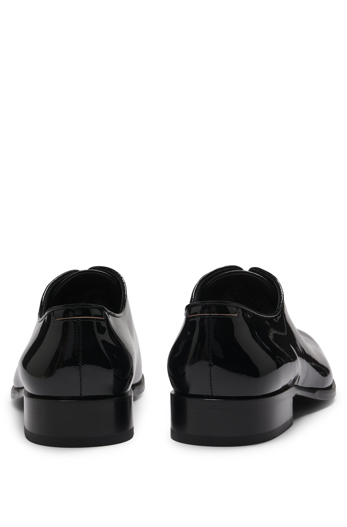 PATENT-LEATHER OXFORD SHOES WITH COLLAR PIPING - 5
