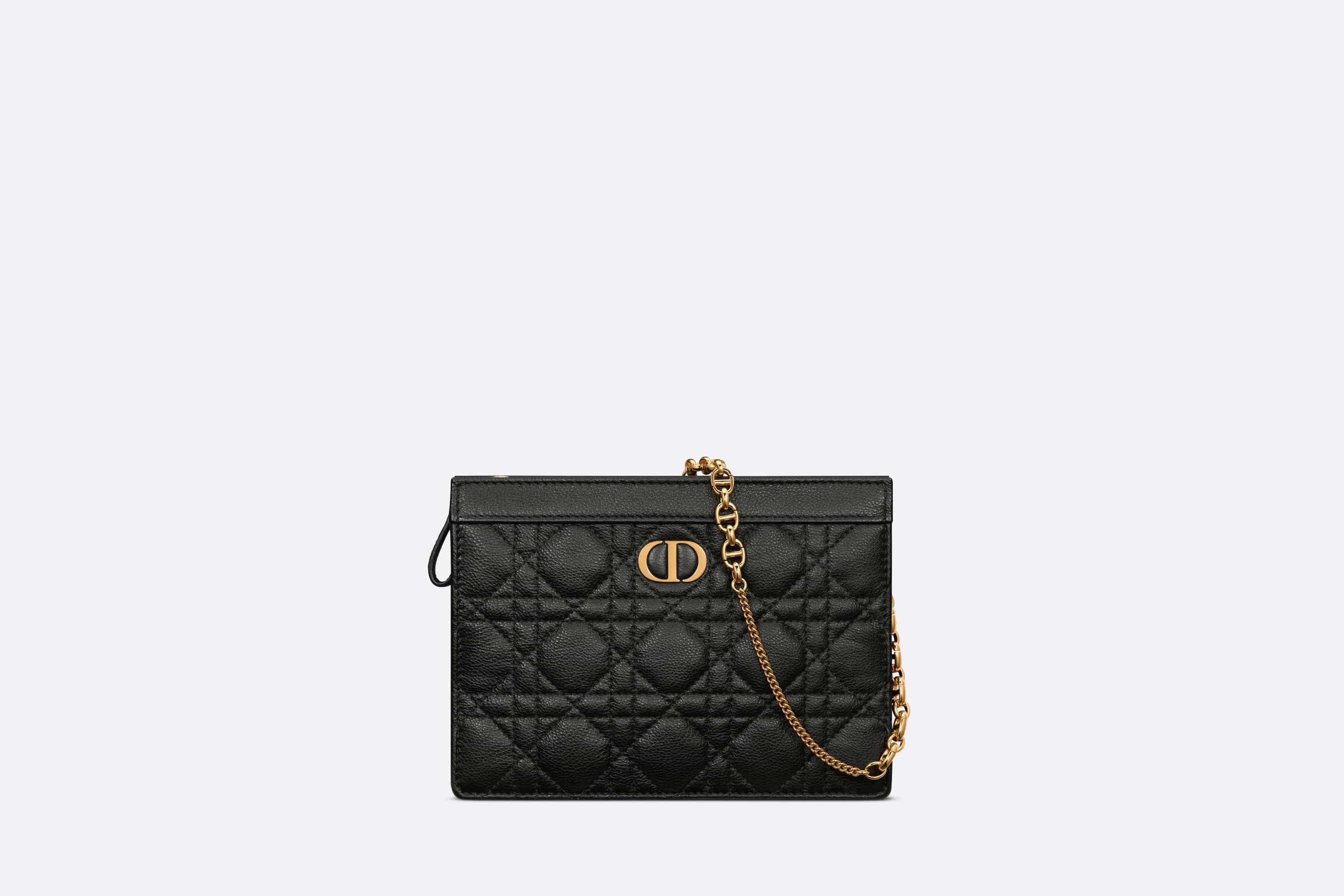 Dior Caro Zipped Pouch with Chain - 1