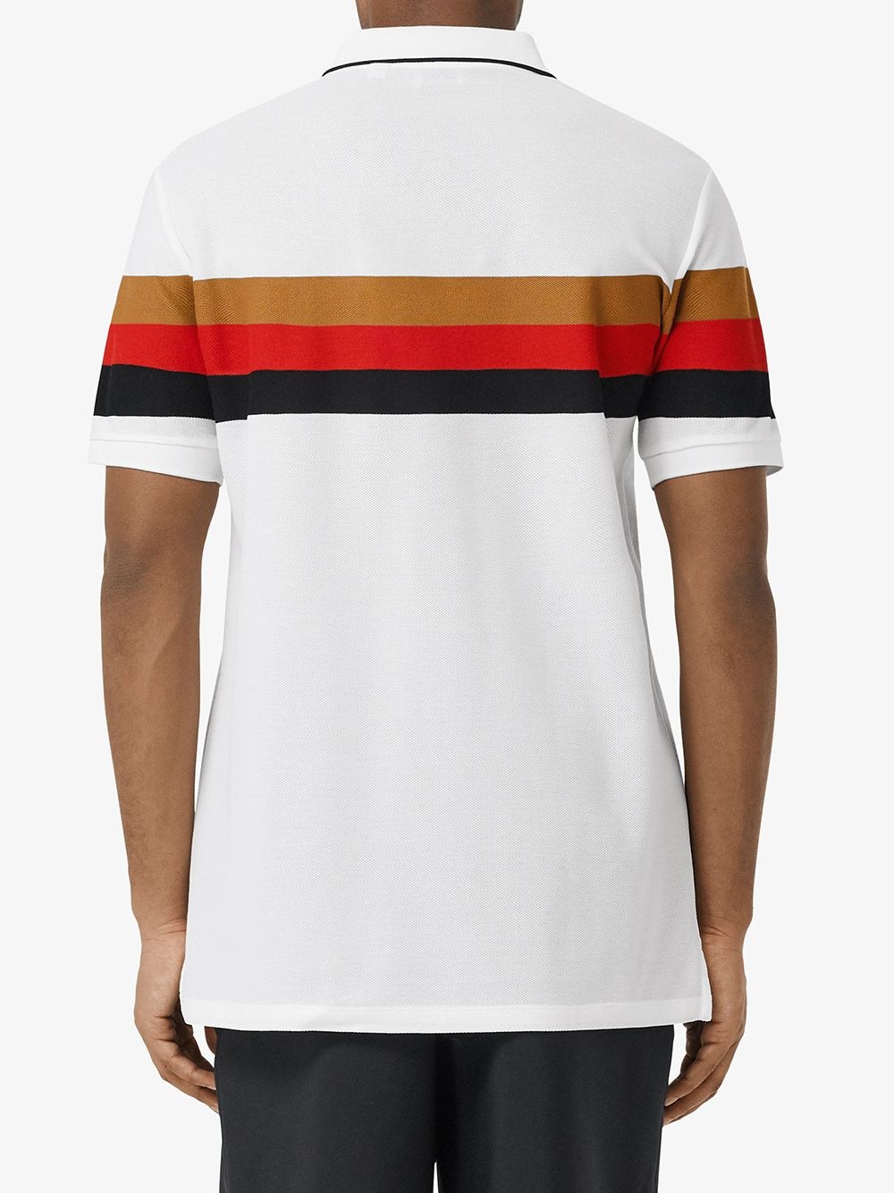 Monogram motif striped polo shirt - 4