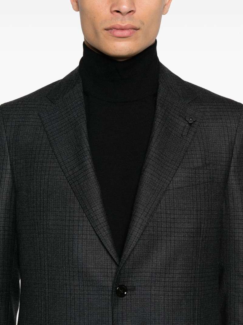 checked-pattern wool suit 4