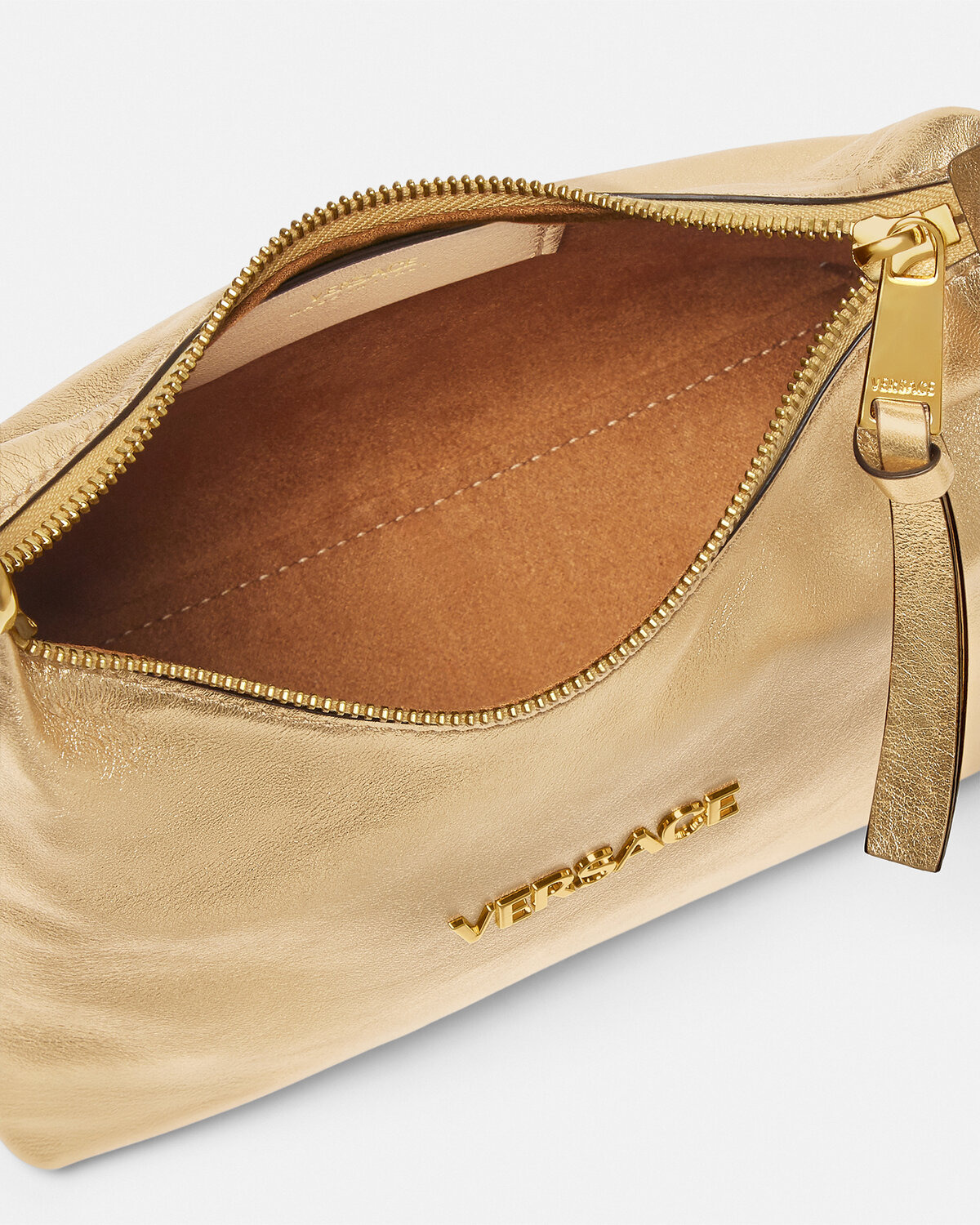 Versace Tag Hobo Metallic Bag - 3