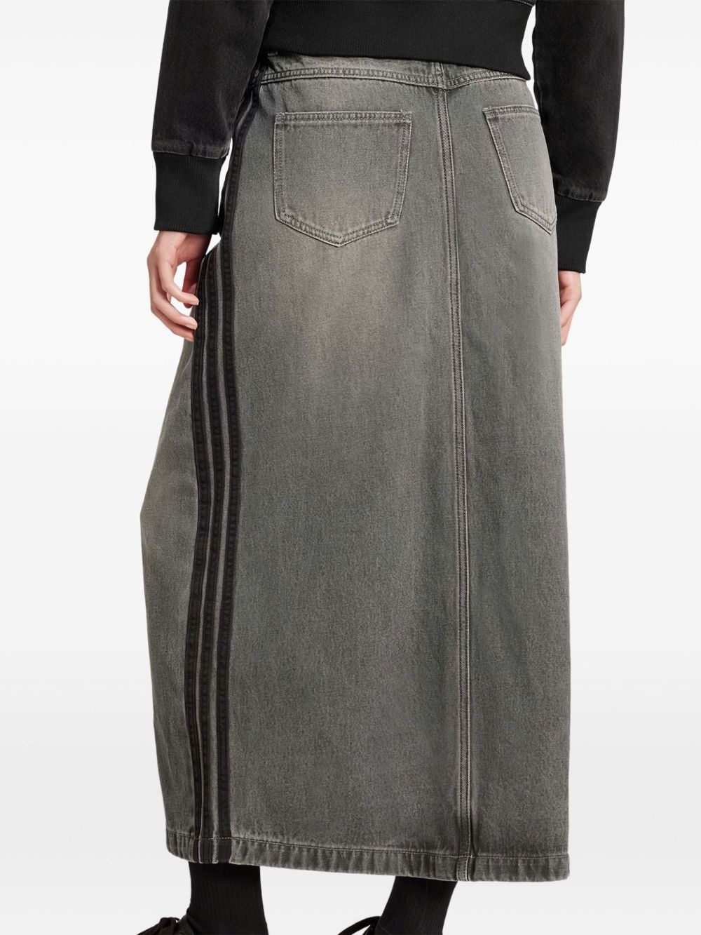 Adicolor 3-Stripes denim maxi skirt - 3