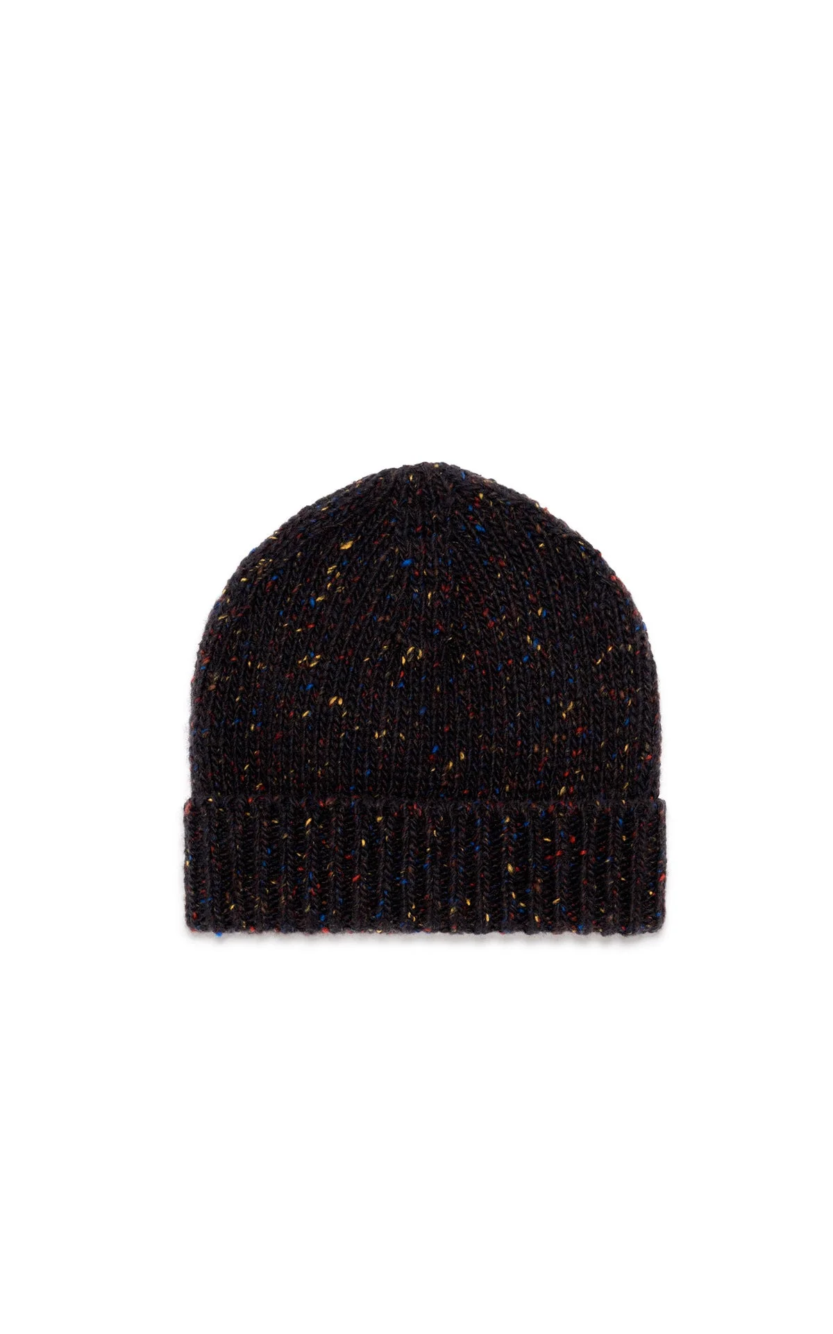 Hailsham Knit Hat in Charcoal Multi Speckle Cashmere - 1