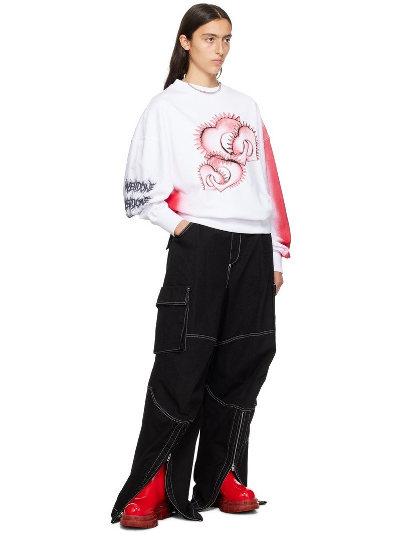 We11done White Printed Sweatshirt outlook