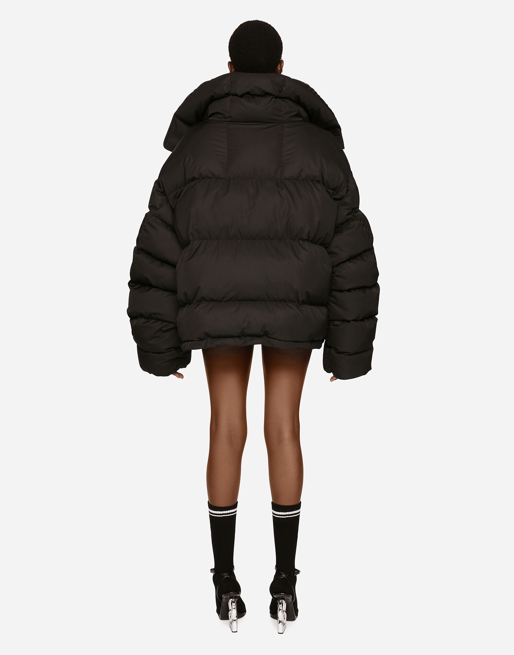 Padded nylon down jacket with high neck DGVIB3 - 4