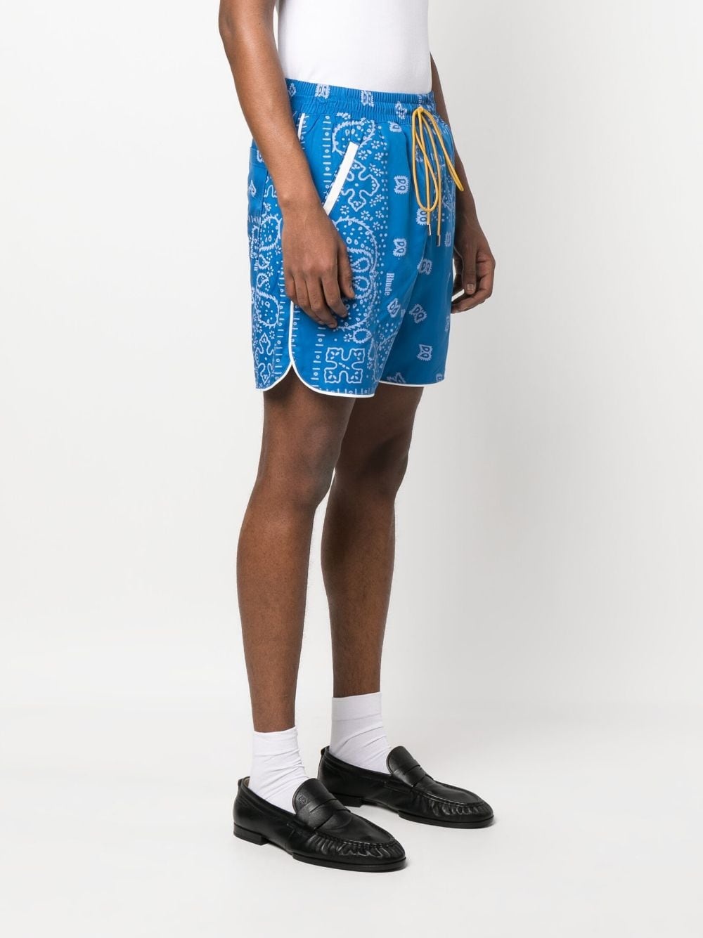 bandana-print track shorts - 3