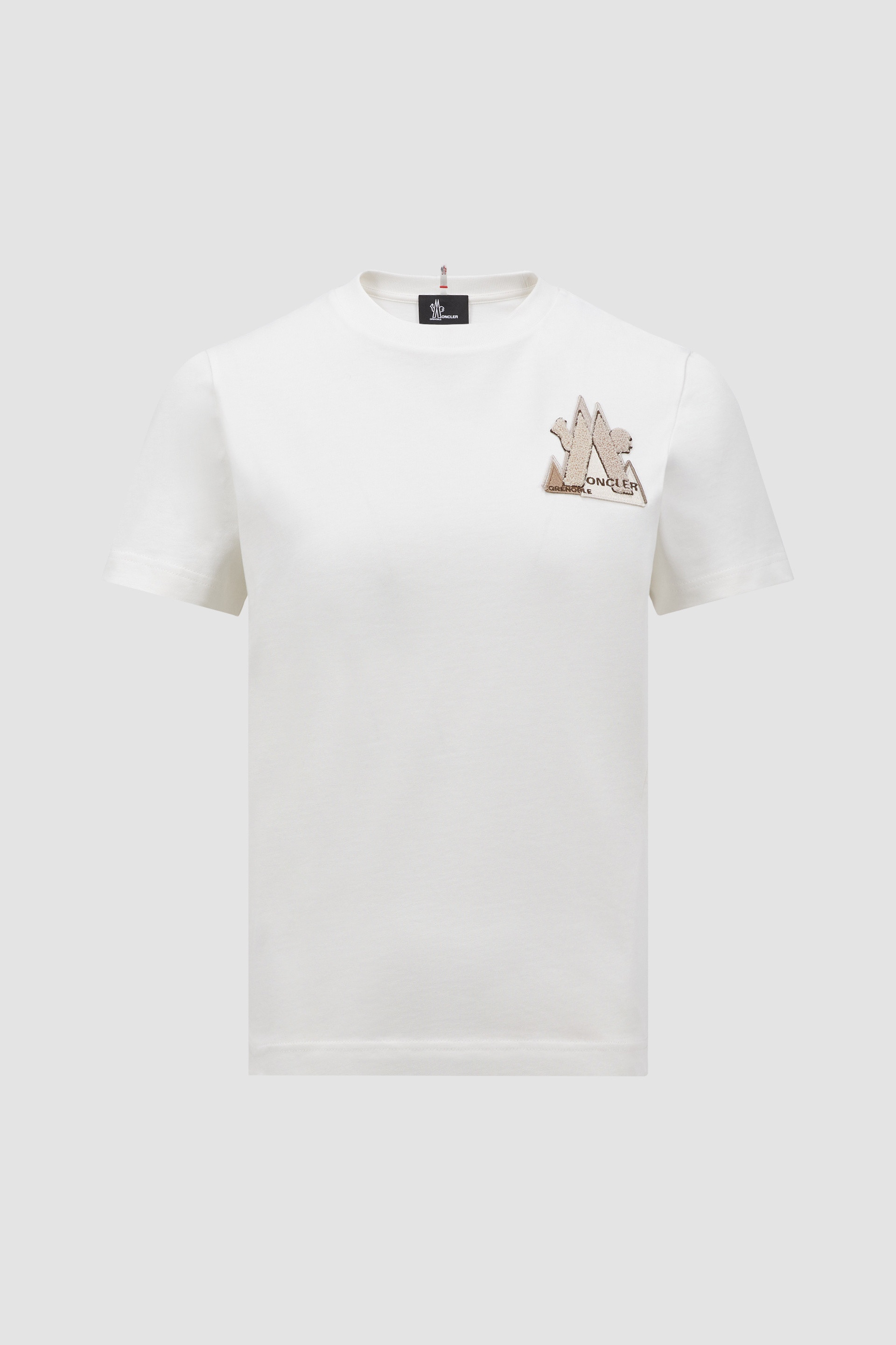 Tシャツ・カットソー MONCLER GRENOBLE WOMEN Mountain-logo T-shirt White Moncler Grenoble Mountain Logo T-Shirt | REVERSIBLE