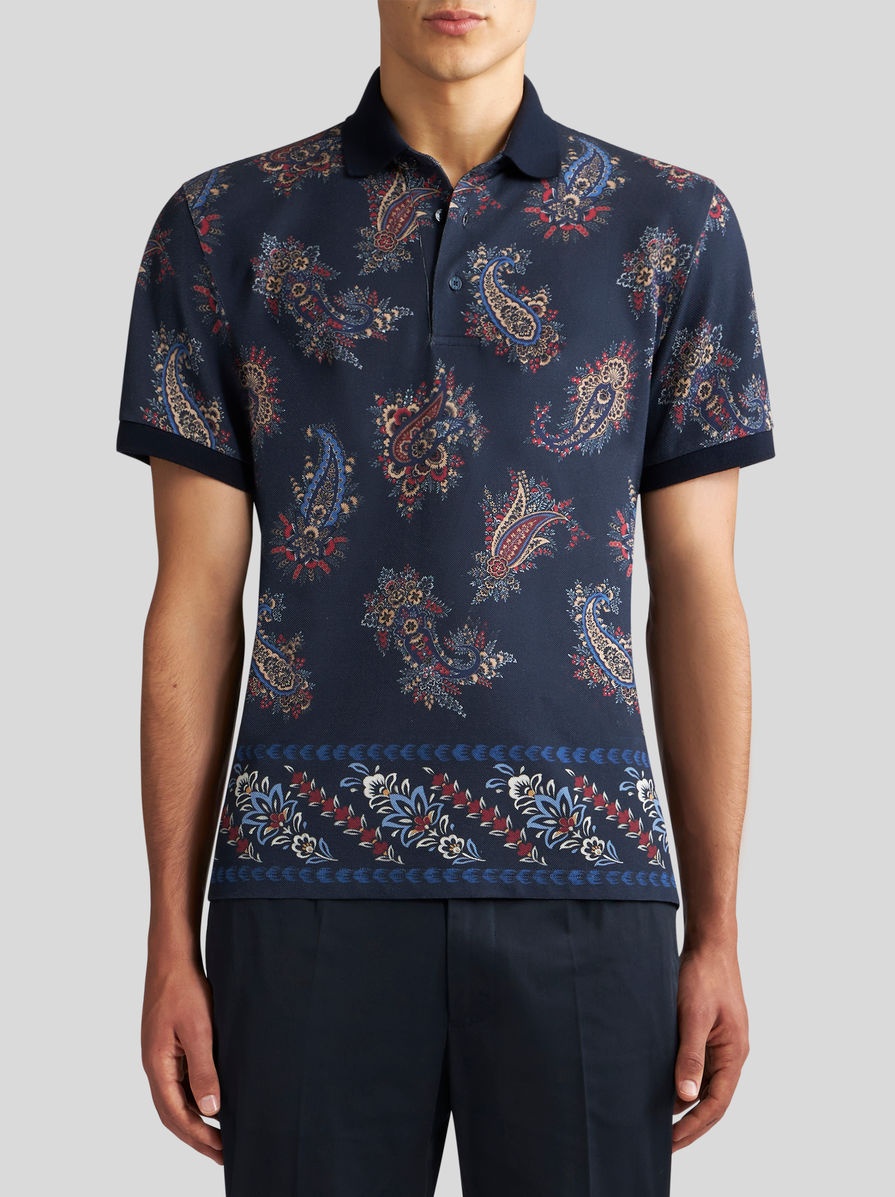 PAISLEY COTTON POLO SHIRT - 2