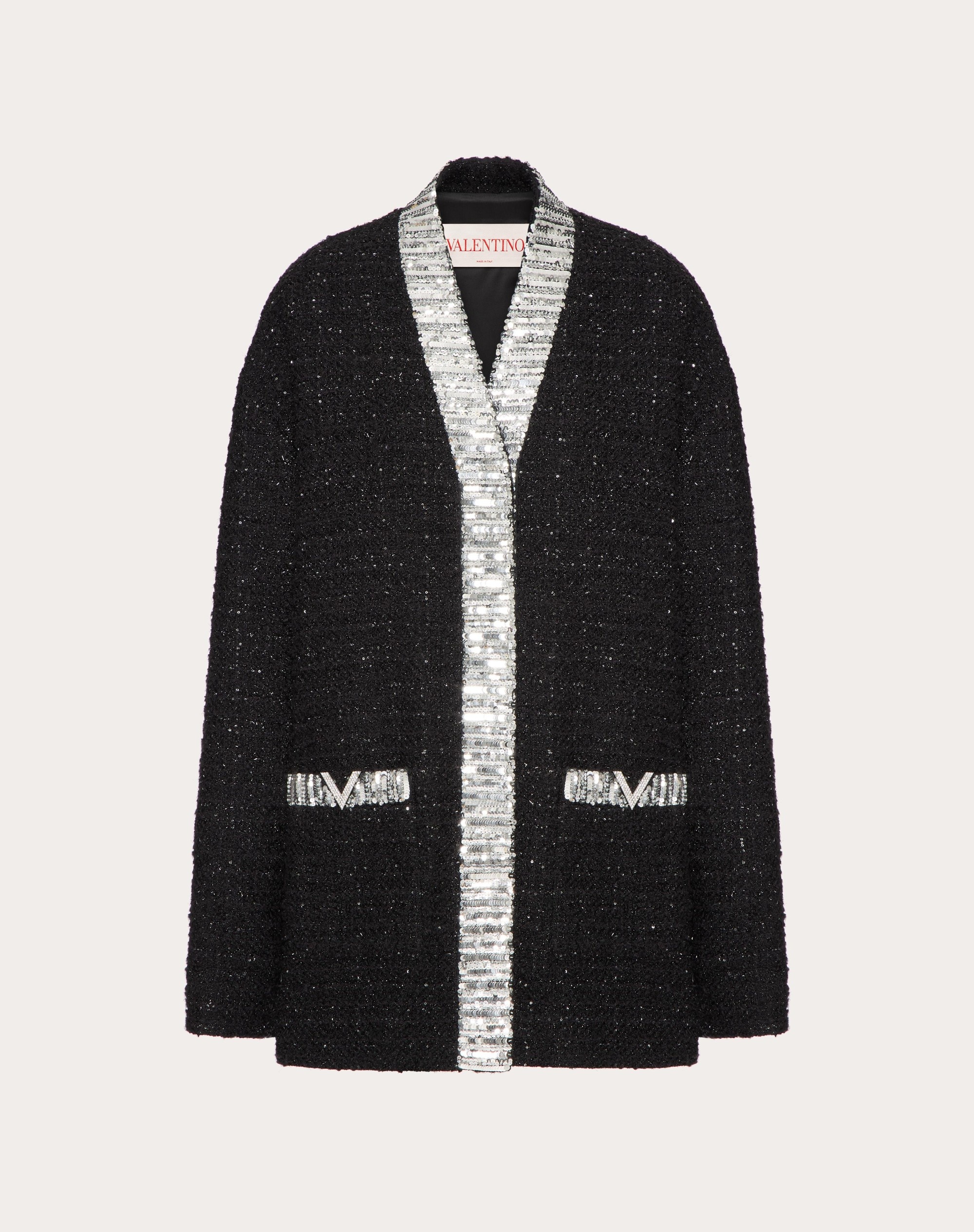 EMBROIDERED GLAZE TWEED COAT - 1
