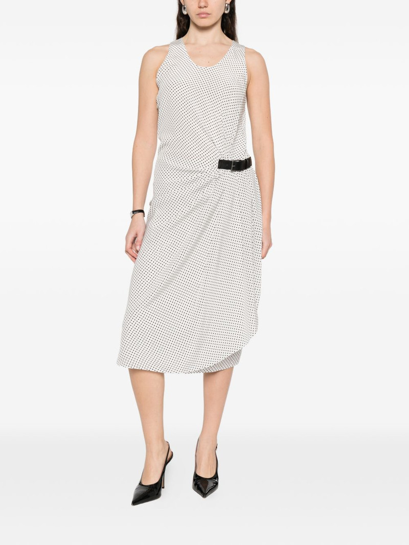 TOM FORD polka dot belted midi dress outlook