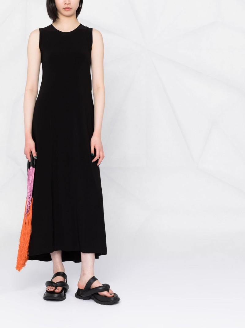 NORMA KAMALI sleeveless velvet long dress outlook