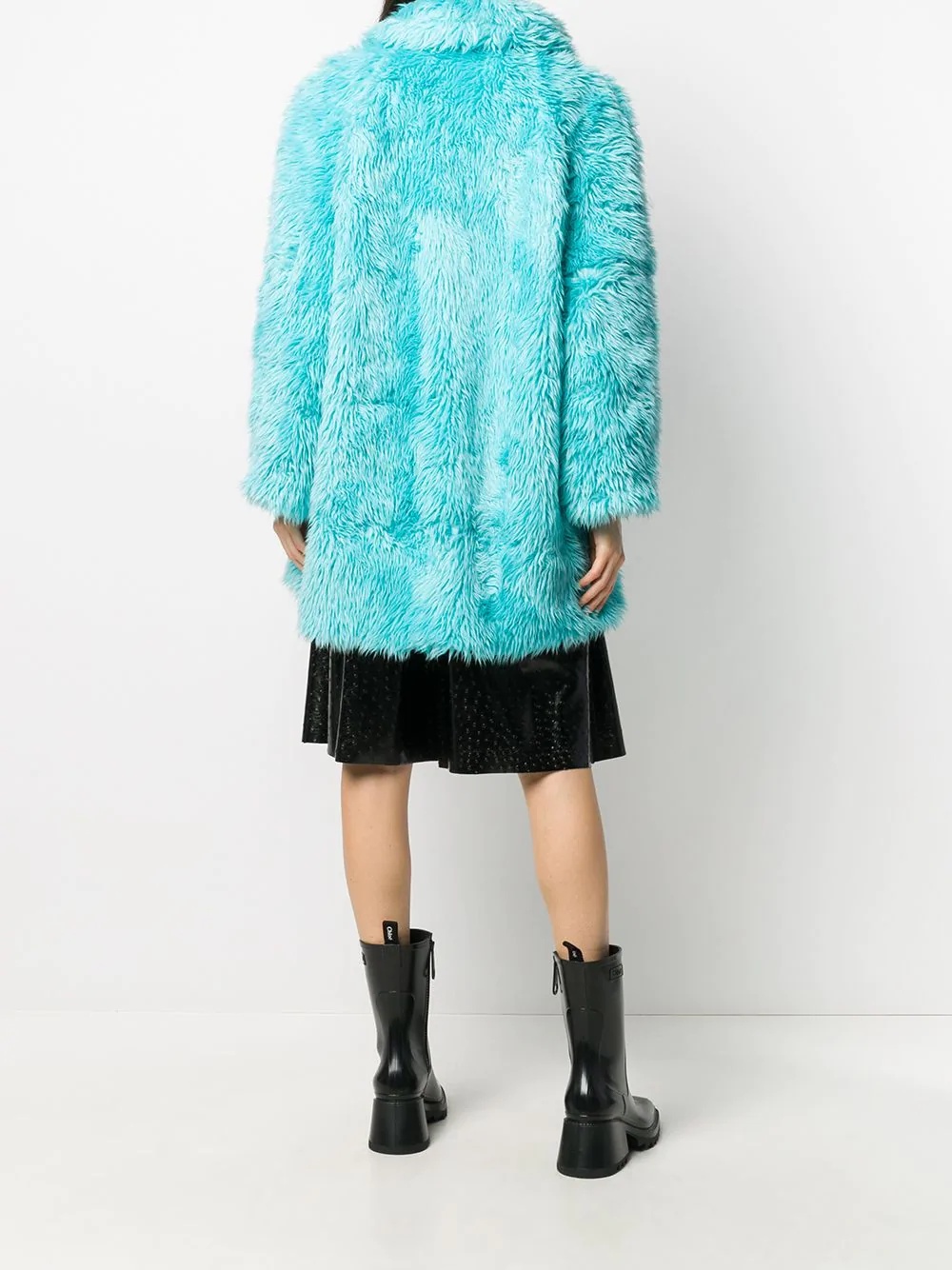 faux fur short coat - 4