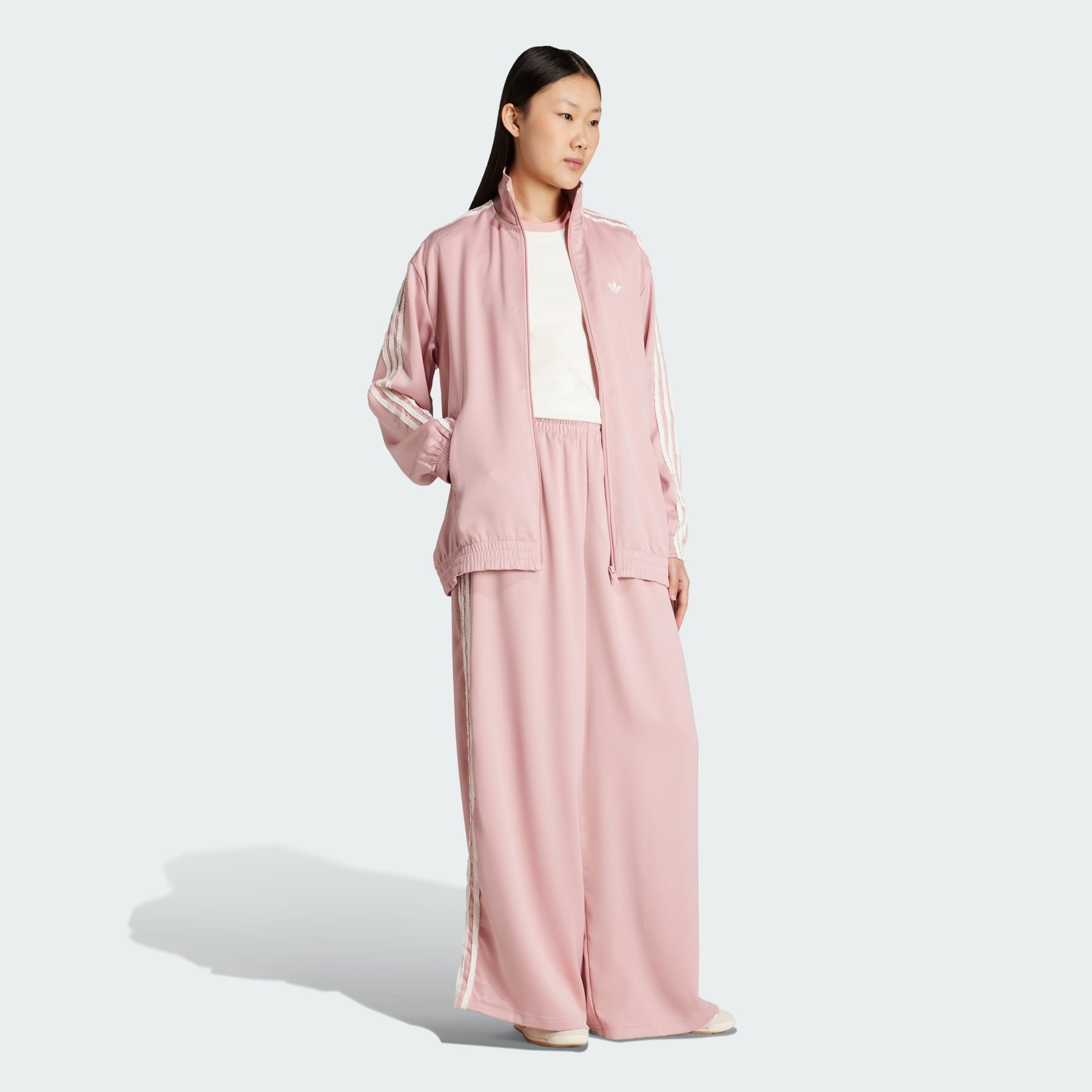 adidas Originals Satin Ruffle 3-Stripes Firebird Track Jacket - 4