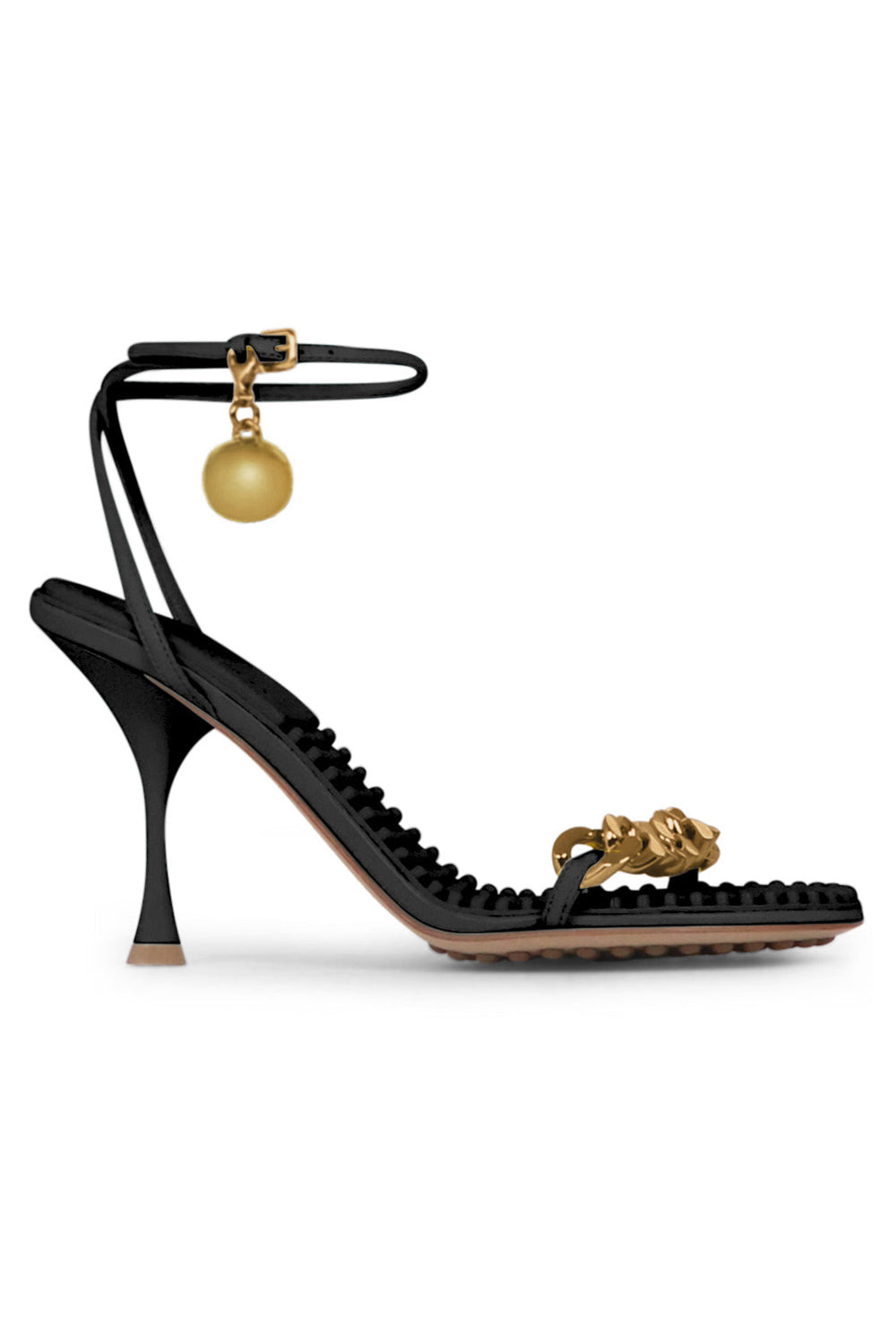 DOT ANKLE STRAP 90MM SANDAL | BLACK - 2