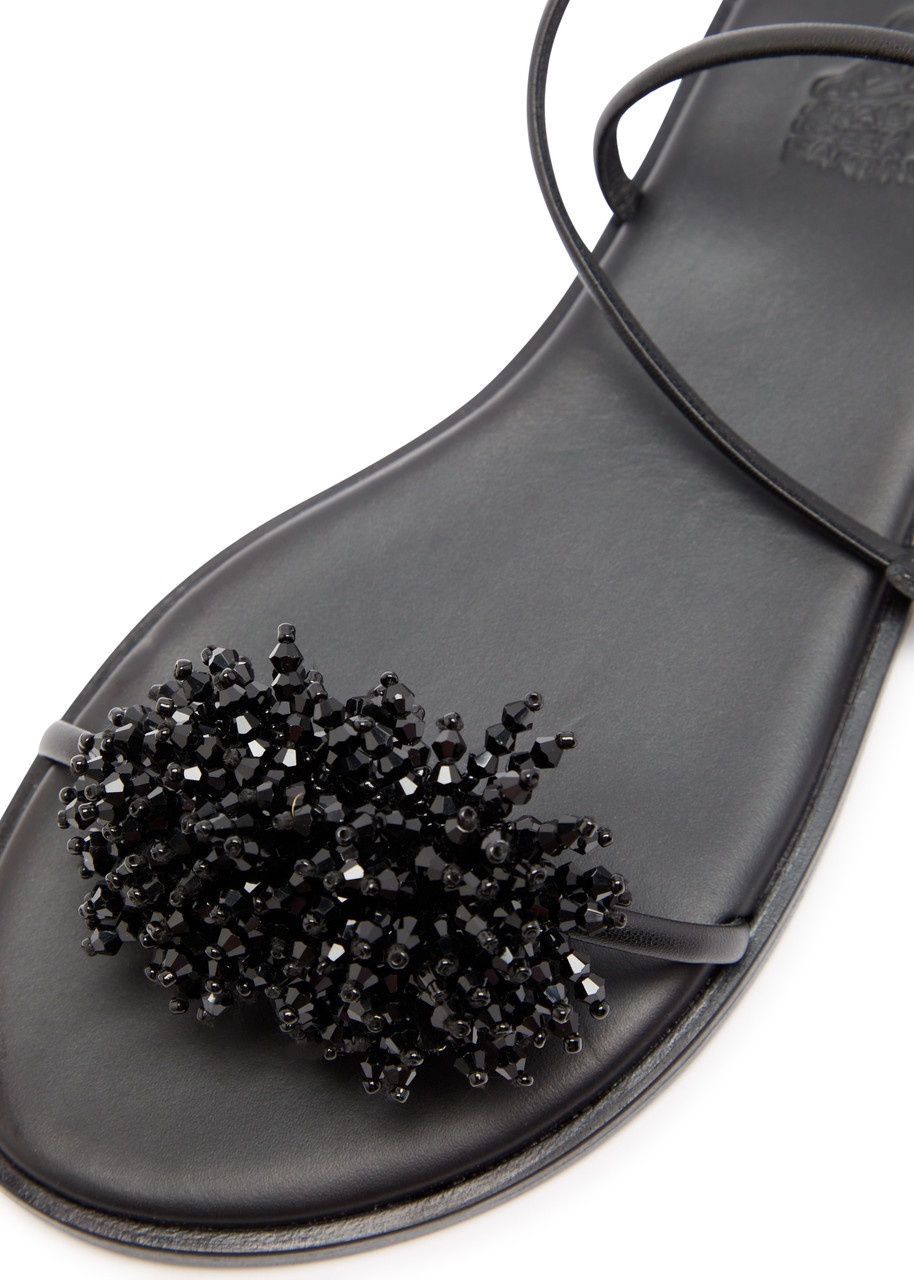 Ancient Greek Sandals Emma Bead-embellished Leather Sandals - 4